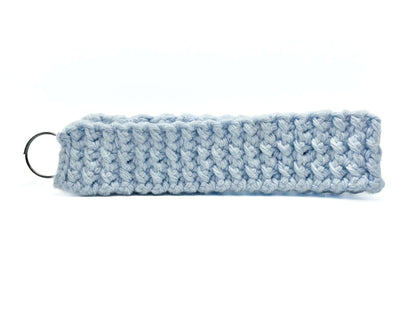 Hand Crafted Baby Blue Crochet Key Chain