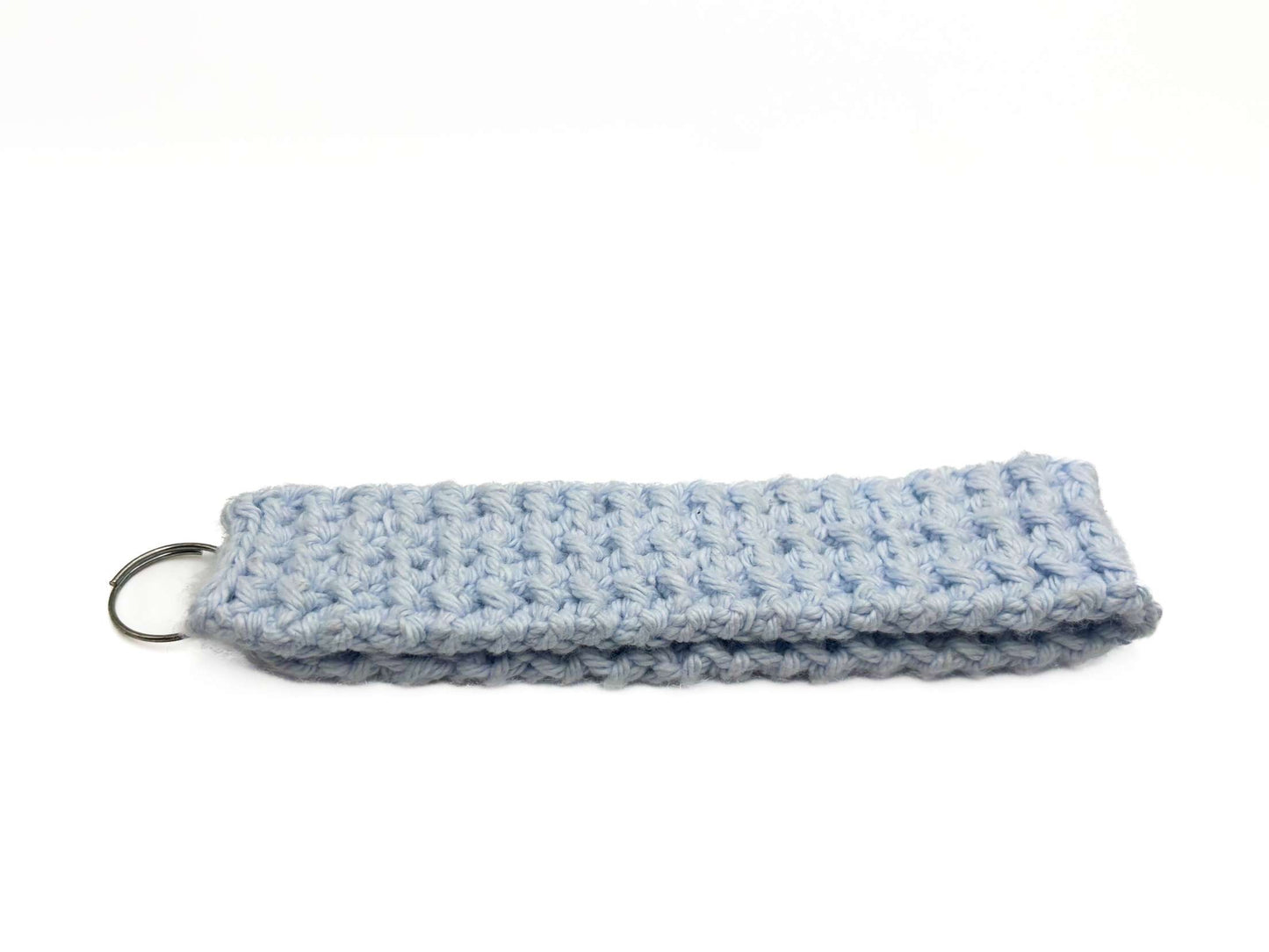 Hand Crafted Baby Blue Crochet Key Chain