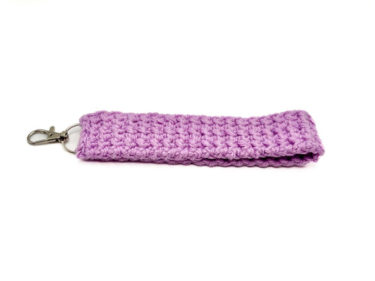 Hand Crafted Purple Crochet Key Chain